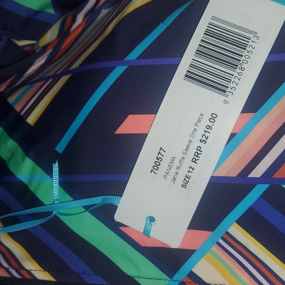 Sunsoaked Janine Ruffle puff Sleeve swimsuit sz 12 - Picture 3 of 8